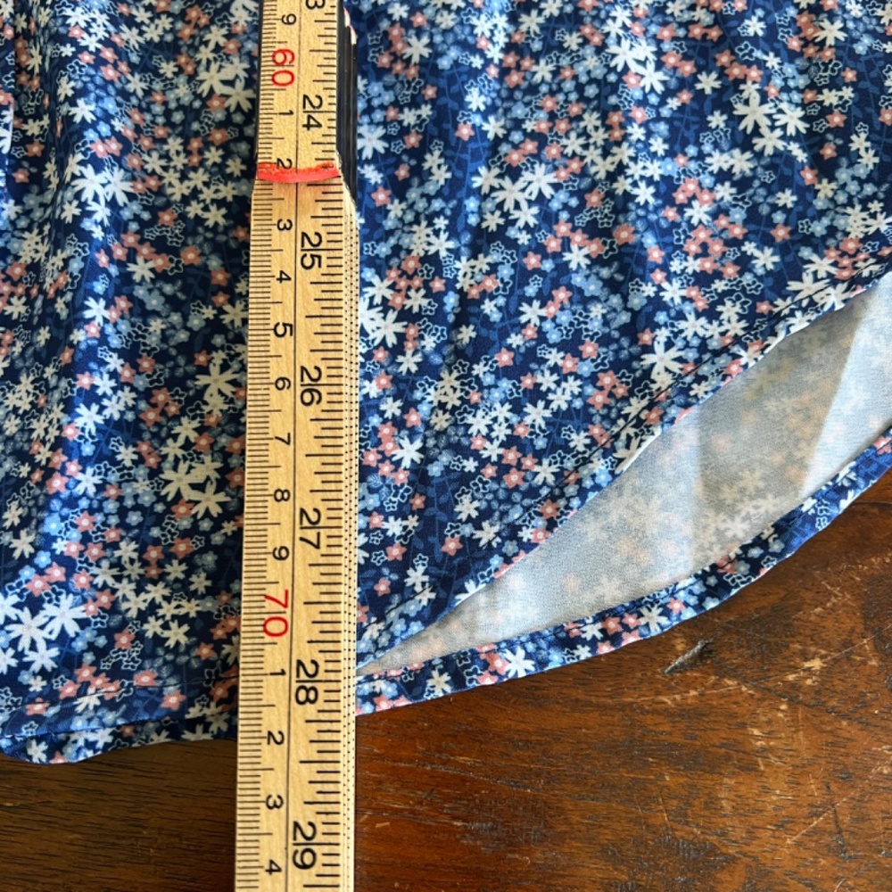Society of Threads Slim Fit Blue Mini Ditsy Floral Print Button Up Dress Shirt S - Picture 9 of 10